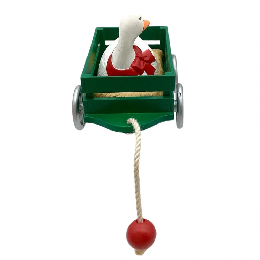 Hallmark 1990 “Goose Cart” Christmas Ornament